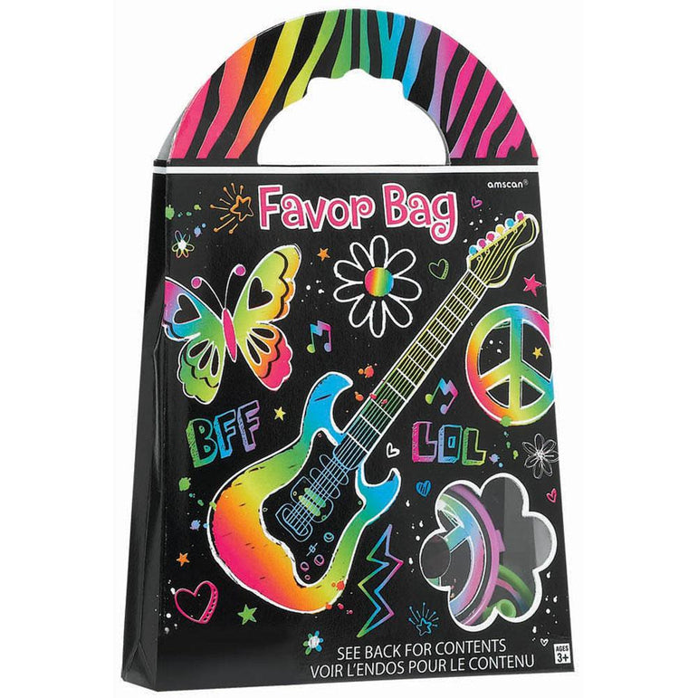 Neon Doodle Green Favor Bag Party Favors - Party Centre