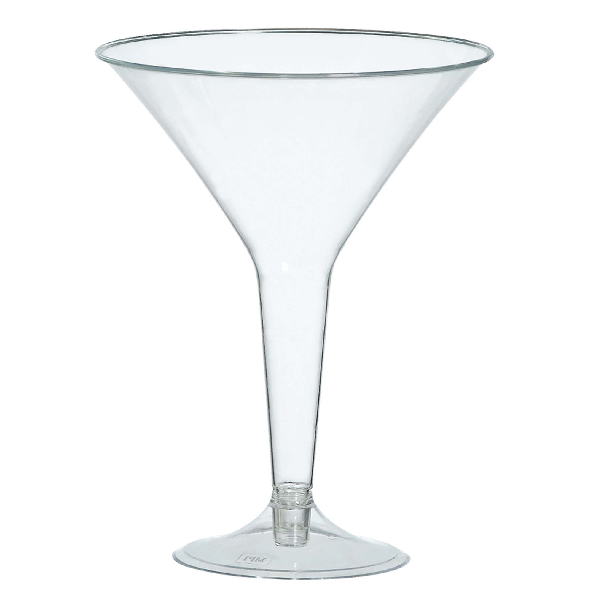 Clear Plastic Martini Glasses 8oz, 20pcs
