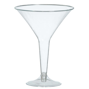 Clear Plastic Martini Glasses 8oz, 20pcs
