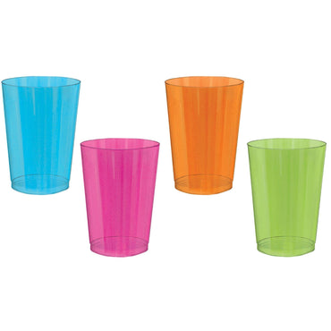 Neon Plastic Tumblers Assorted 10oz, 72pcs Candy Buffet - Party Centre