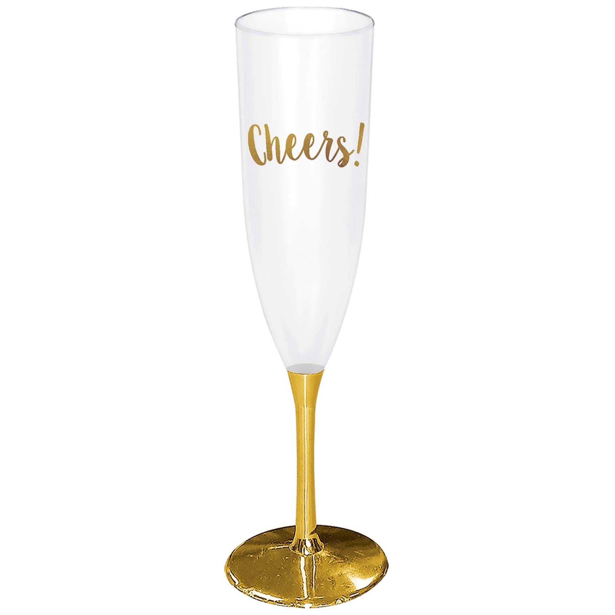 Champagne Glasses Metallic Gold Cheers Candy Buffet - Party Centre