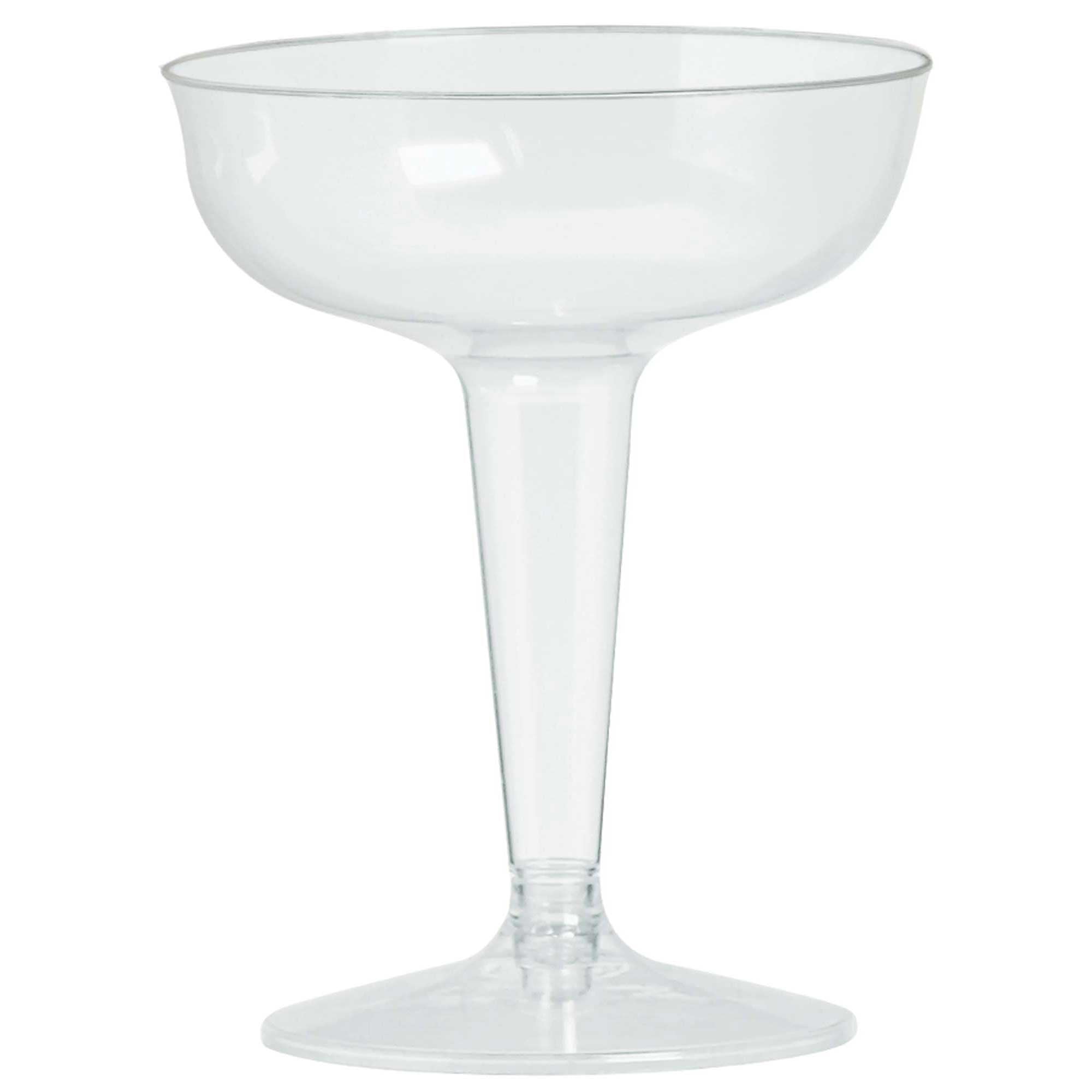 Clear Plastic Champagne Glasses 4oz, 32pcs
