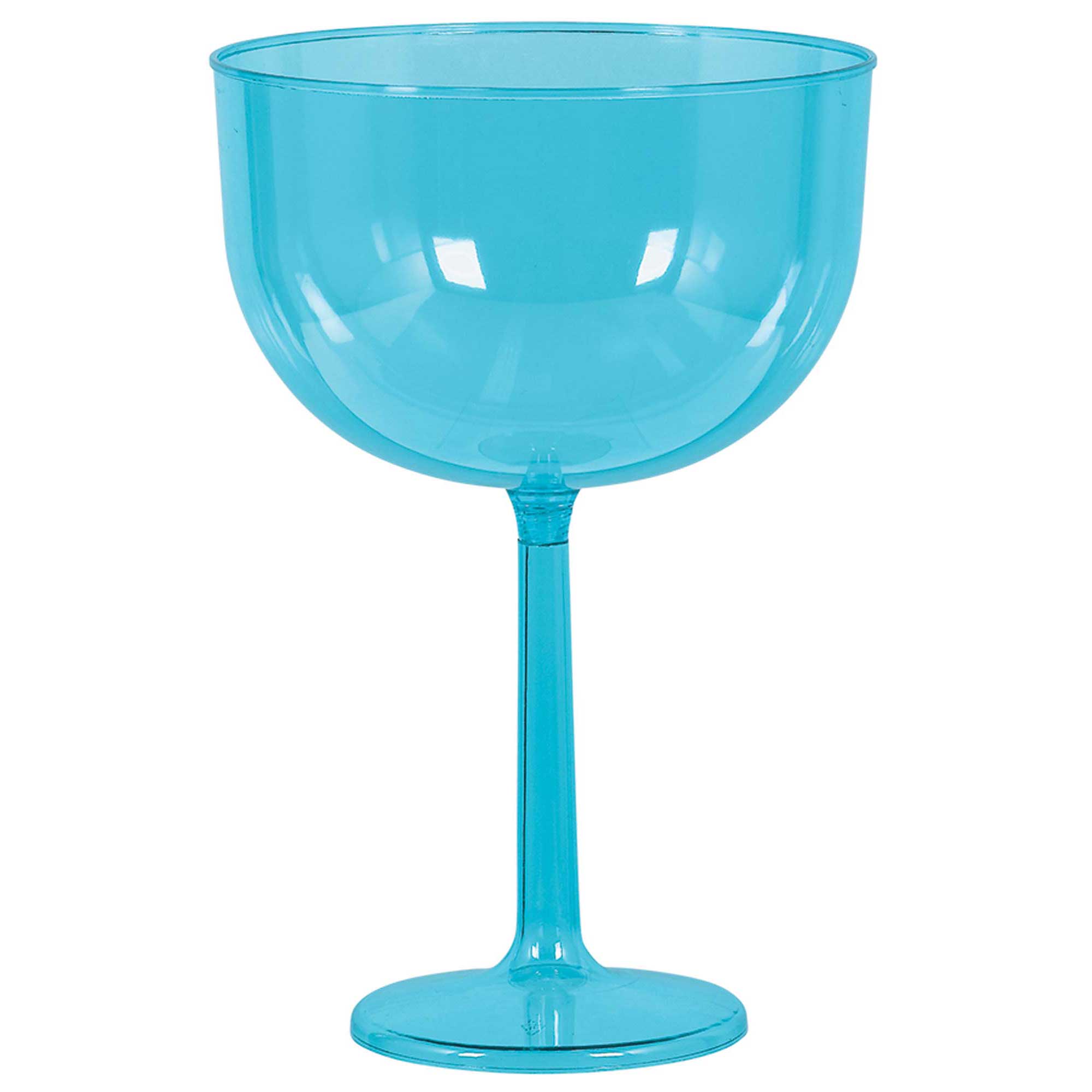 Caribbean Blue Plastic Wine Glass 47oz