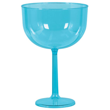 Caribbean Blue Plastic Wine Glass 47oz