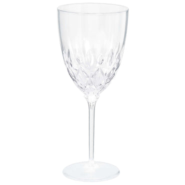 Clear Crystal Look Plastic Flute Wine Glasses 8pcs 8oz