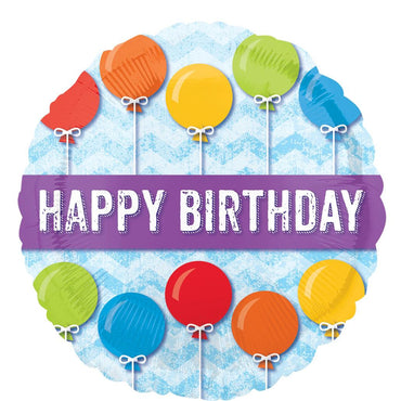 Birthday Balloon Strings Foil Balloon 18in Balloons & Streamers - Party Centre
