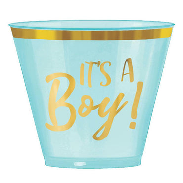 Oh Baby Boy Hot Stamped Tumblers 30pcs Solid Tableware - Party Centre