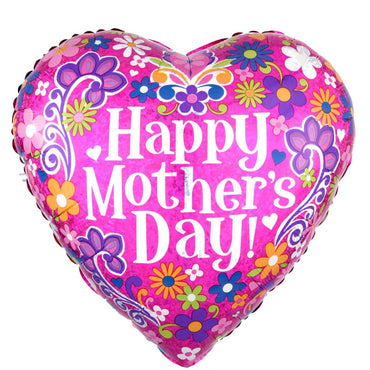 Mother's Day Flower Swirls Jumbo Balloon 28in Balloons & Streamers - Party Centre