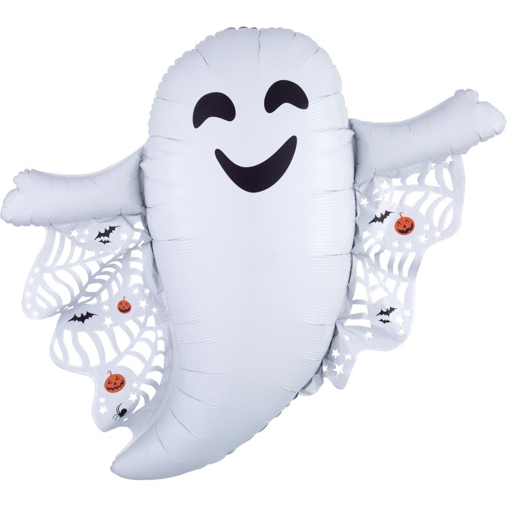 Ghost Intricates SuperShape Balloon 81x76cm Balloons & Streamers - Party Centre