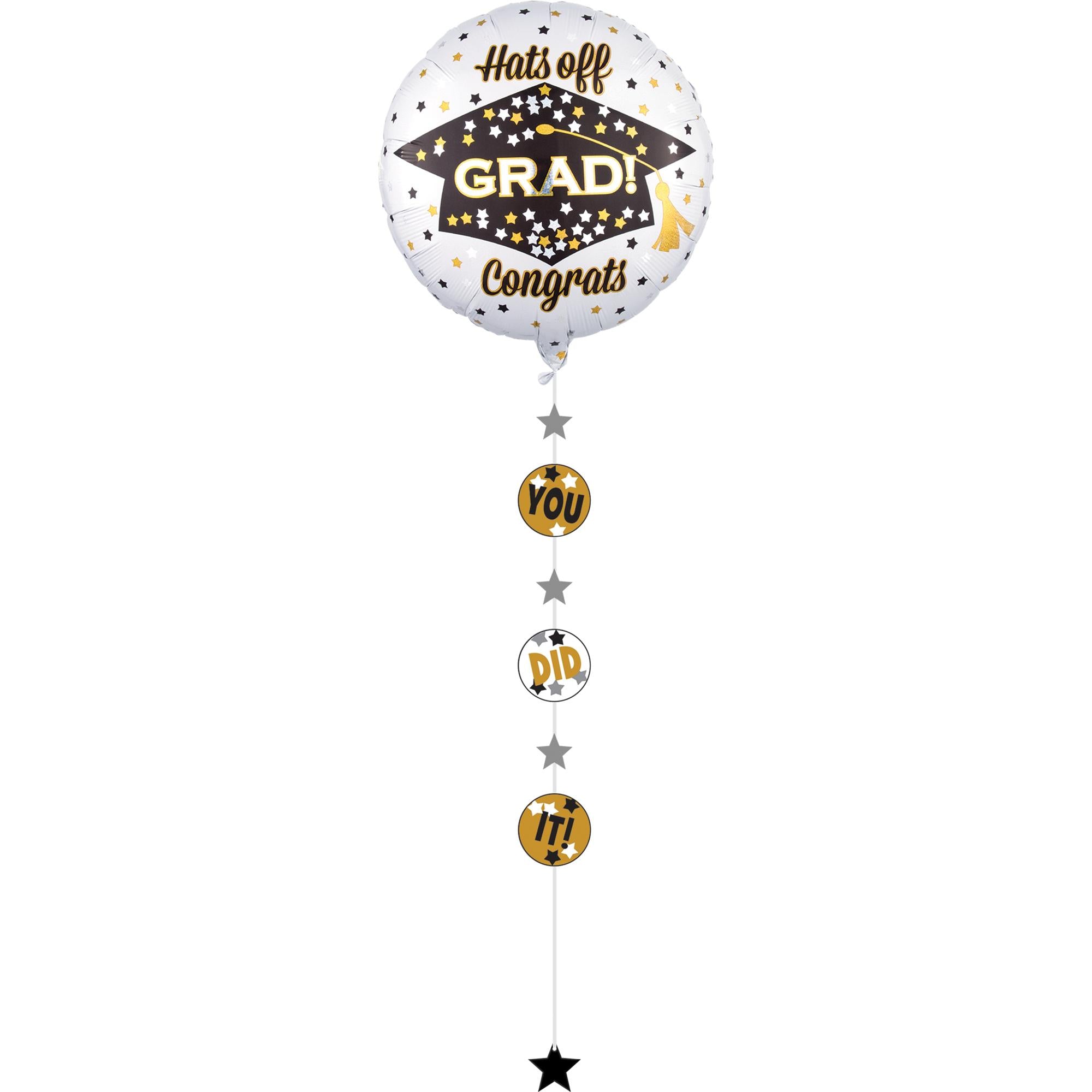 You Did It Graduation Specialty Foil Balloon 81x228cm Balloons & Streamers - Party Centre