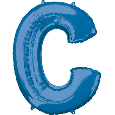 Letter C Blue SuperShape Foil Balloon 53x81cm Balloons & Streamers - Party Centre