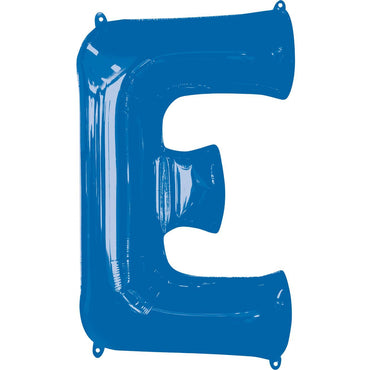 Letter E Blue SuperShape Foil Balloon 53x81cm Balloons & Streamers - Party Centre