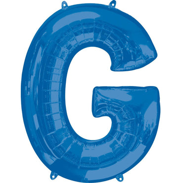 Letter G Blue SuperShape Foil Balloon 53x81cm Balloons & Streamers - Party Centre