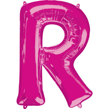 Letter R Pink SuperShape Foil Balloon 53x81cm Balloons & Streamers - Party Centre