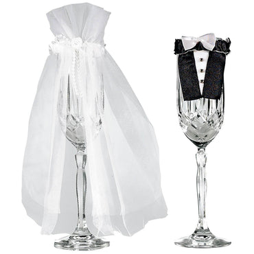 Bride And Groom Stem Wear, 9 1/2 x 6 1/2in Favours - Party Centre