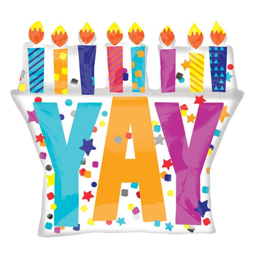 Yay It's Your Birthday SuperShape 28x26in Balloons & Streamers - Party Centre