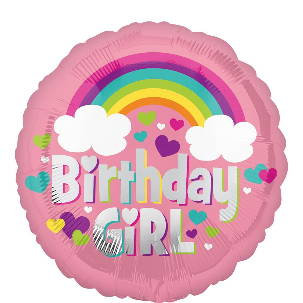 Birthday Girl Rainbow Fun Foil Balloon 45cm Balloons & Streamers - Party Centre