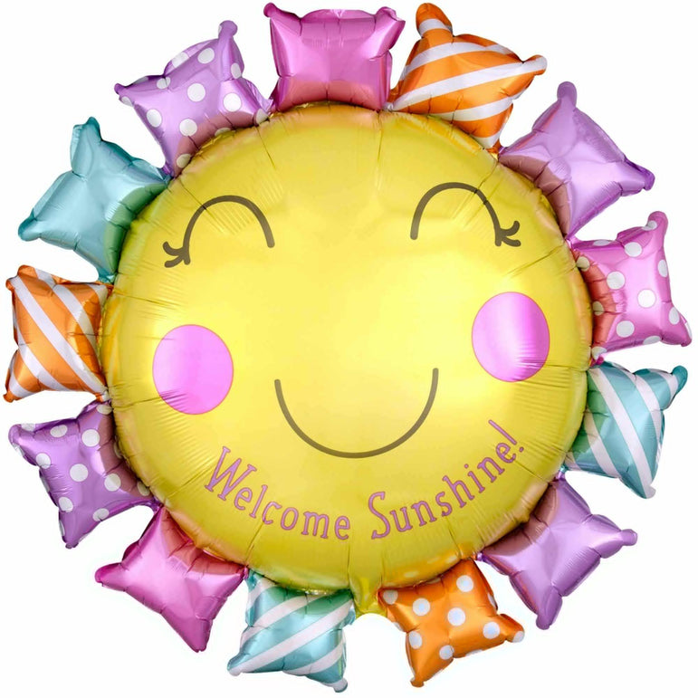 Welcome Sunshine Baby SuperShape Balloon 68in Balloons & Streamers - Party Centre