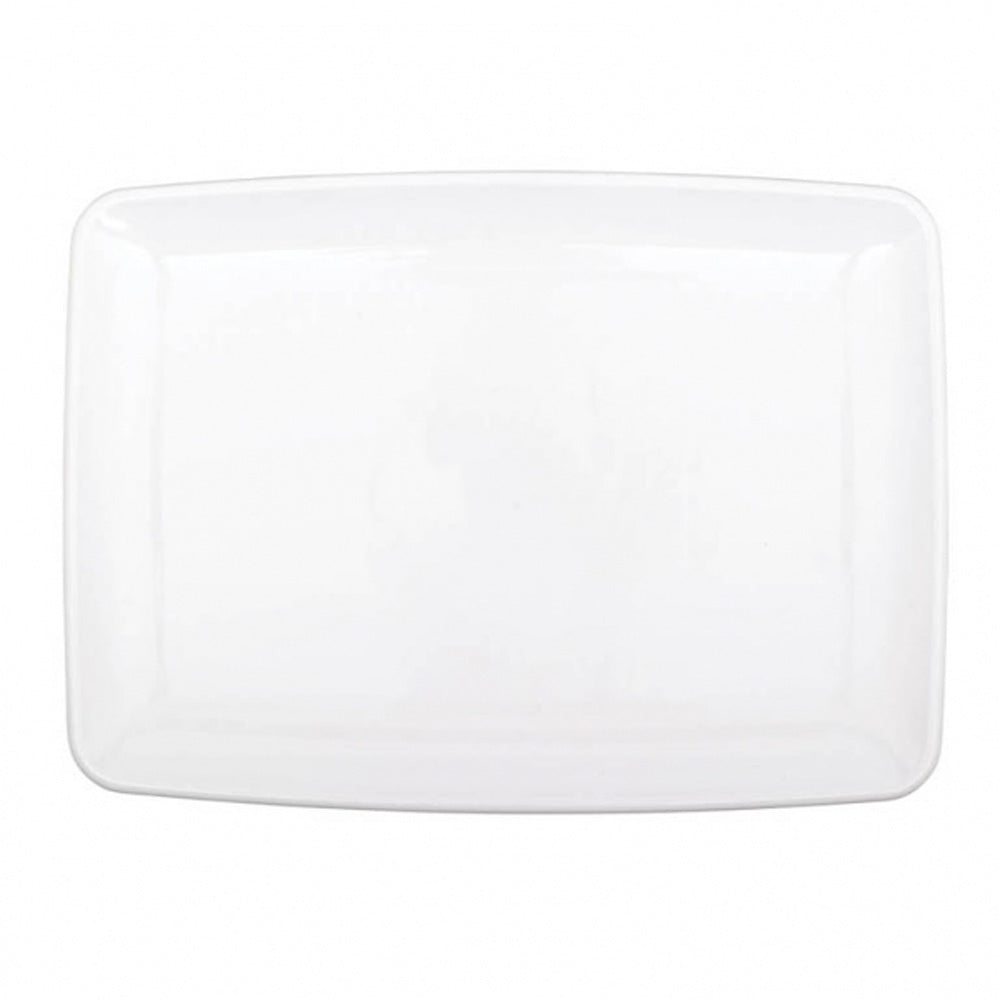 Small White Serving Tray 8 x 11in Solid Tableware - Party Centre