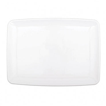 Small White Serving Tray 8 x 11in Solid Tableware - Party Centre
