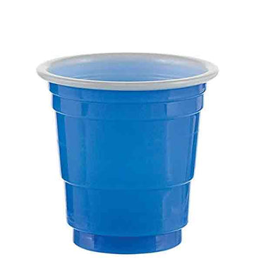 Bright Royal Blue Plastic Shot Glasses 2oz, 30pcs