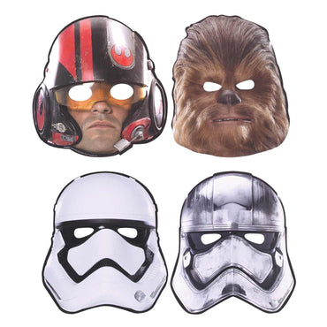 Star Wars VII Paper Masks 4pcs Costumes & Apparel - Party Centre