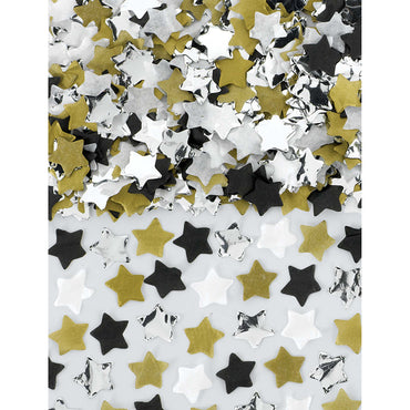 Black, Siver, Gold Foil Confetti Tubes 6.50in, 4pcs