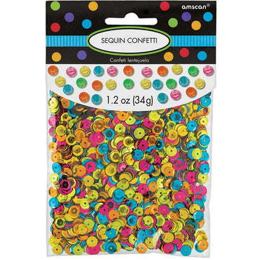 Multi Sequined Confetti 1.2oz Decorations - Party Centre