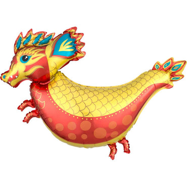 Fiery Dragon SuperShape Foil Balloon 96x76cm Balloons & Streamers - Party Centre