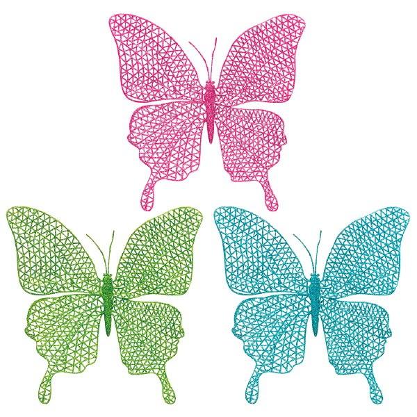 Butterflies Glitter Decoration Decorations - Party Centre