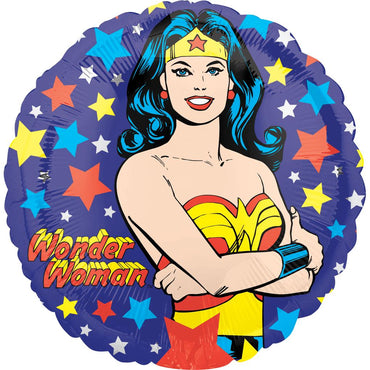 Wonder Woman Foil Balloon 45cm Balloons & Streamers - Party Centre