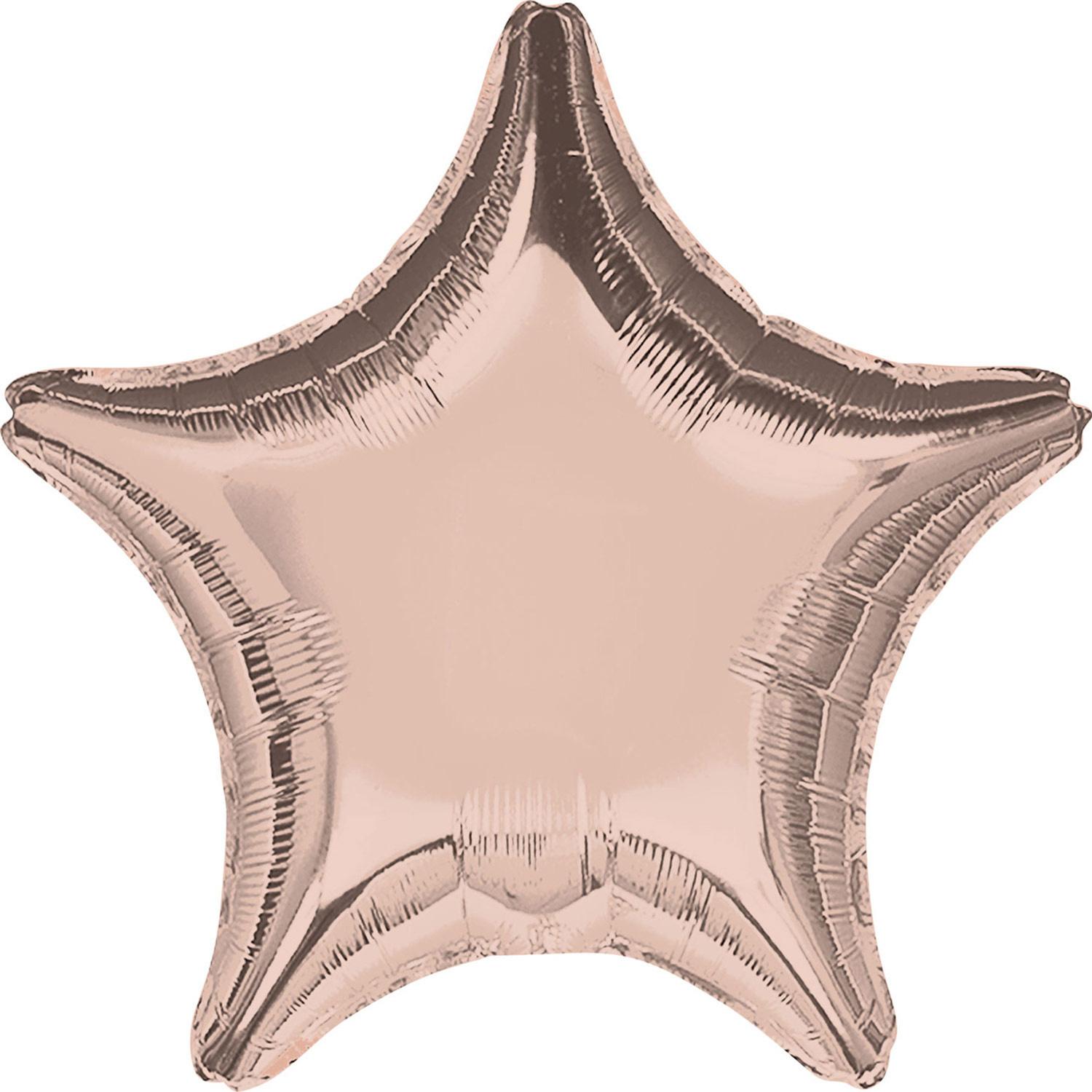 Rose Gold Star Foil Balloon 45cm Balloons & Streamers - Party Centre