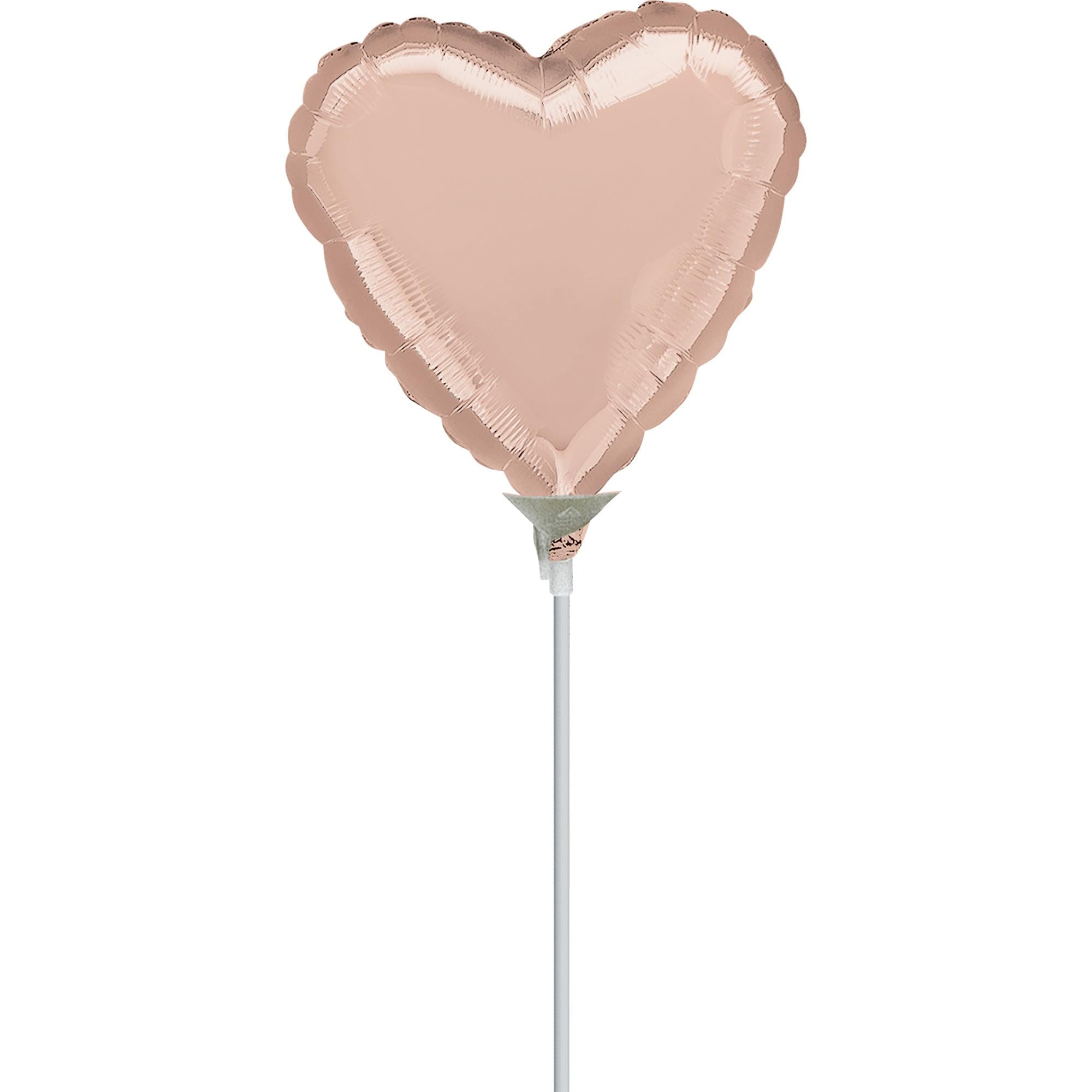 Rose Gold Heart Decorator Foil Balloon 9in Balloons & Streamers - Party Centre