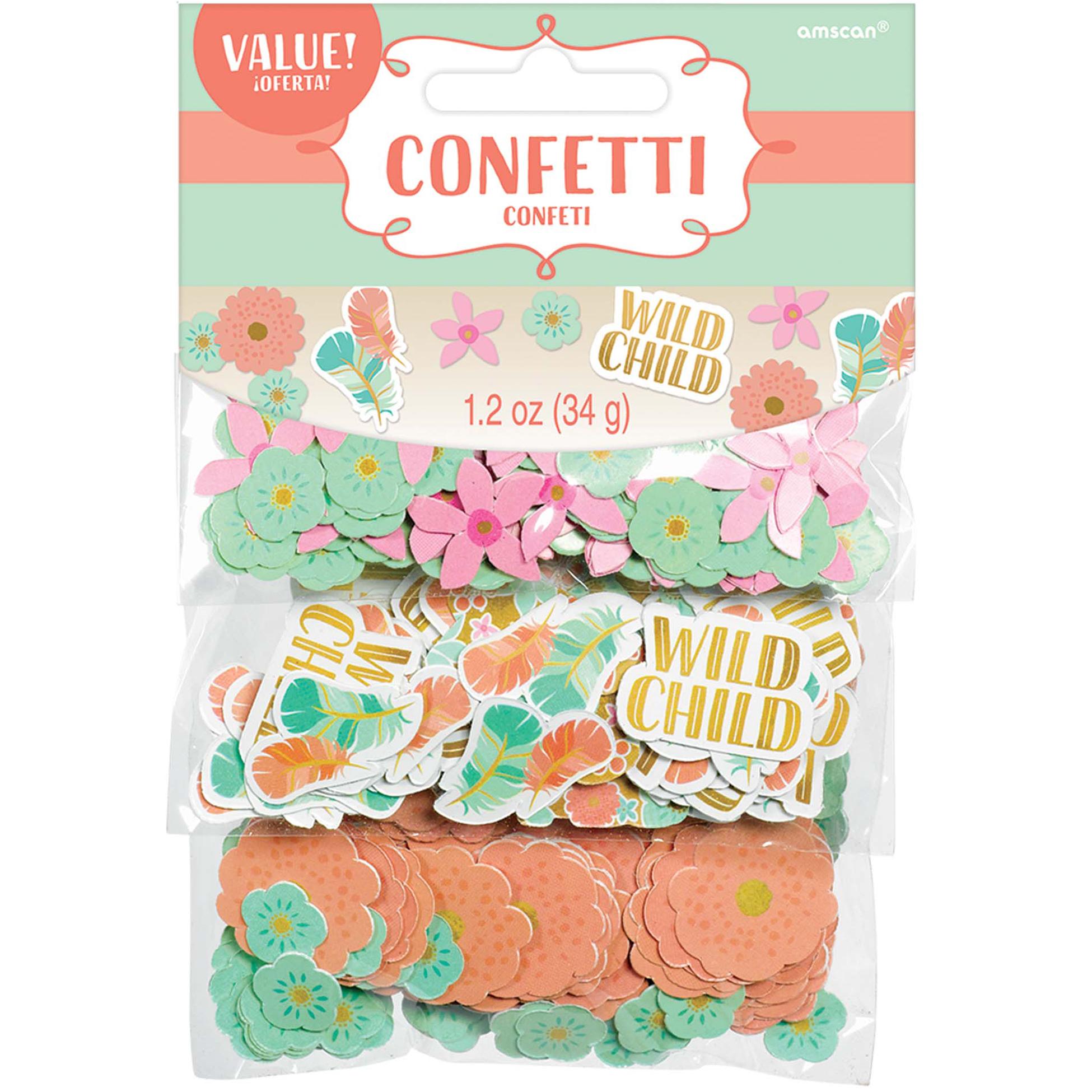 Boho Birthday Girl Confetti Value Pack 1.2oz Decorations - Party Centre