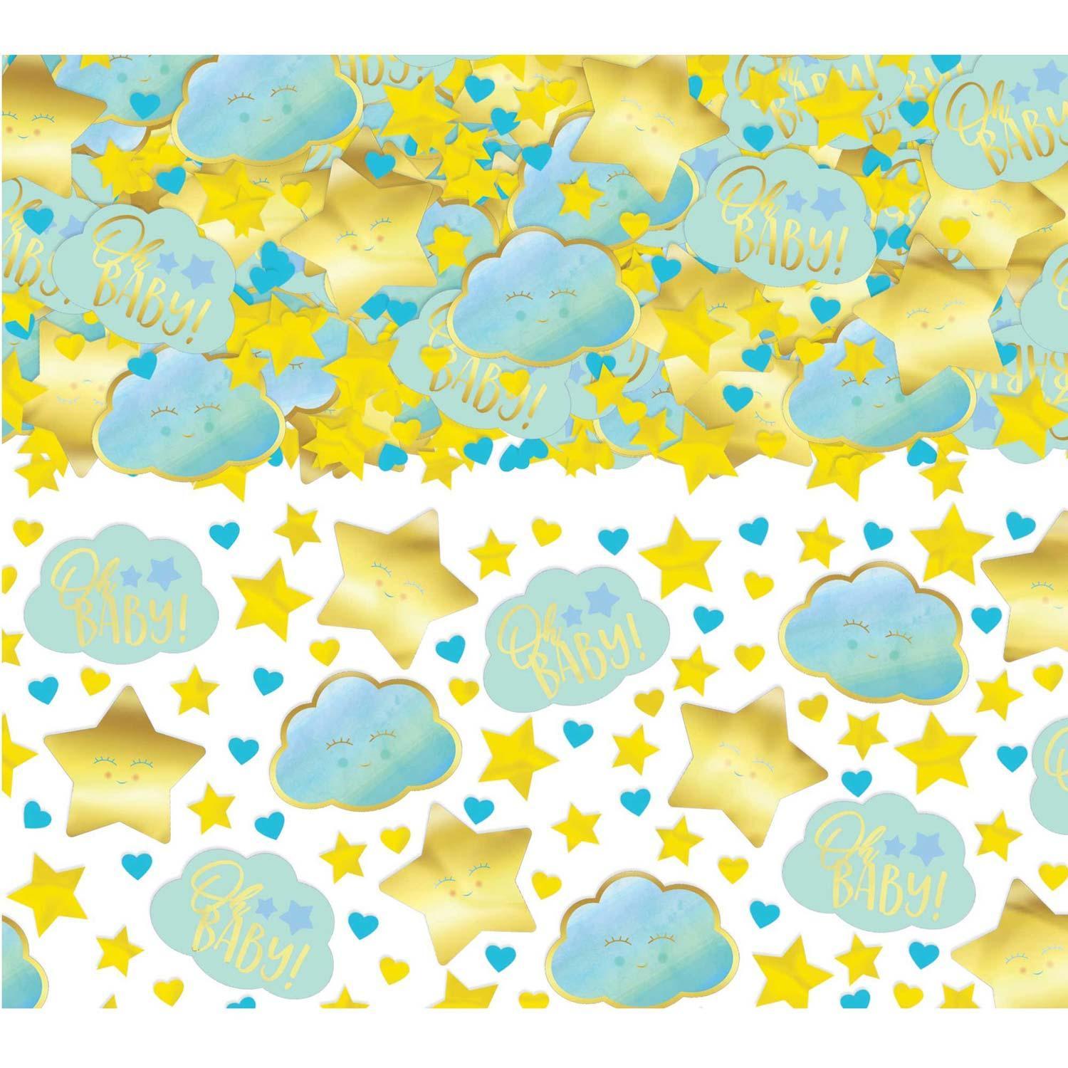 Oh Baby Boy Foil Confetti 2.5oz Decorations - Party Centre