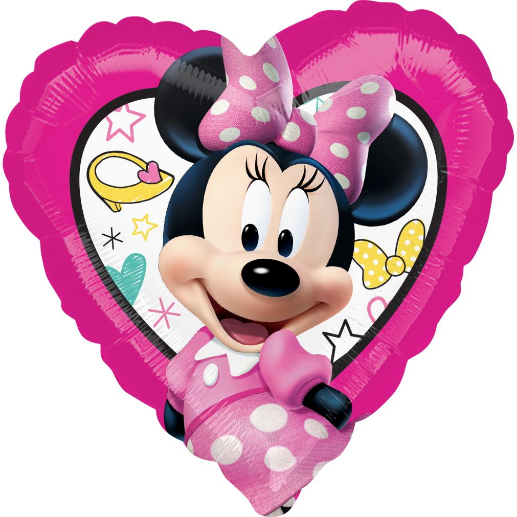 Minnie Happy Helpers Heart Foil Balloon 45cm Balloons & Streamers - Party Centre