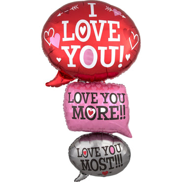 Love Bubbles Giant Foil Balloon 71x134cm Balloons & Streamers - Party Centre