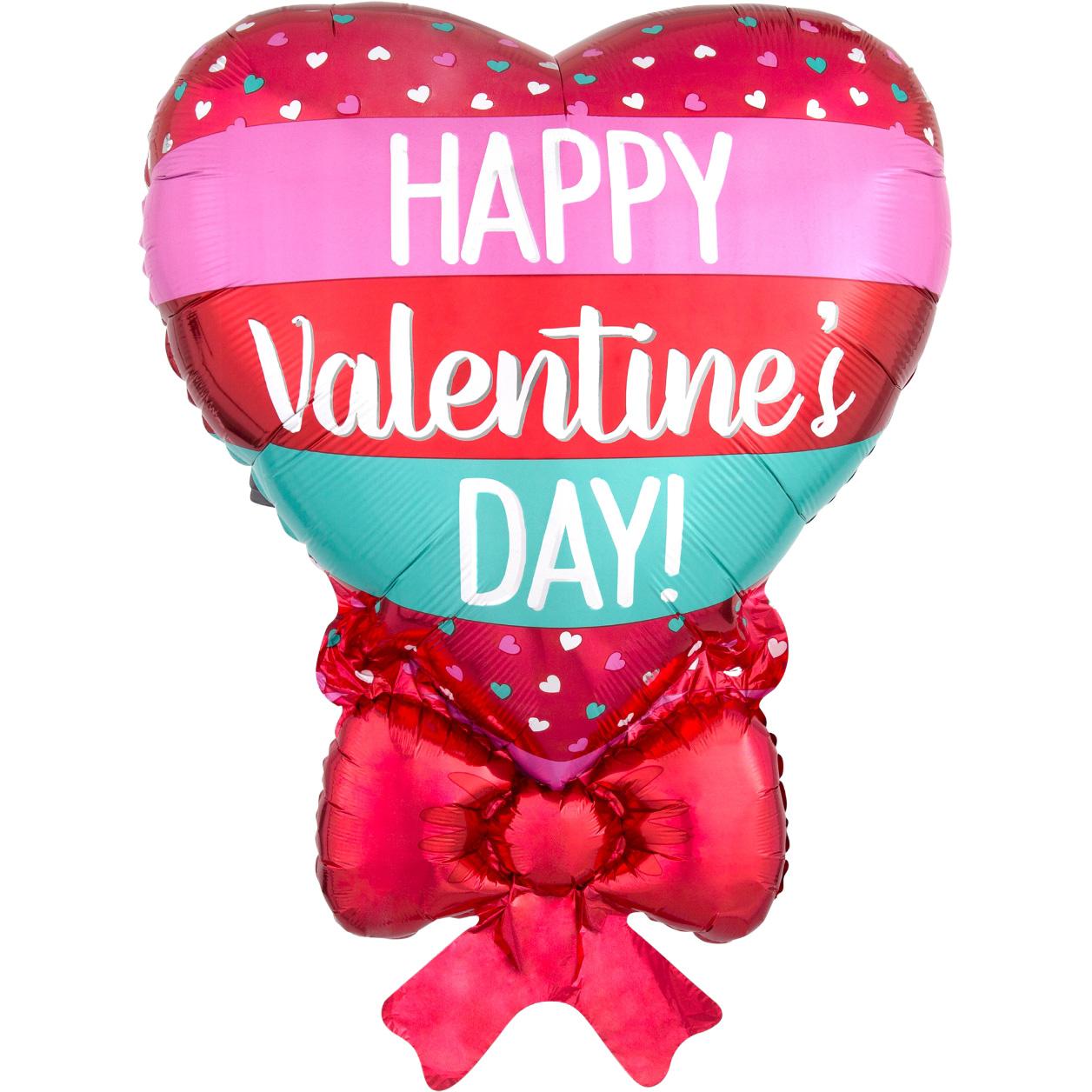 Valentine's Day Tiny Hearts & Bow SuperShape Balloon 53x73cm Balloons & Streamers - Party Centre