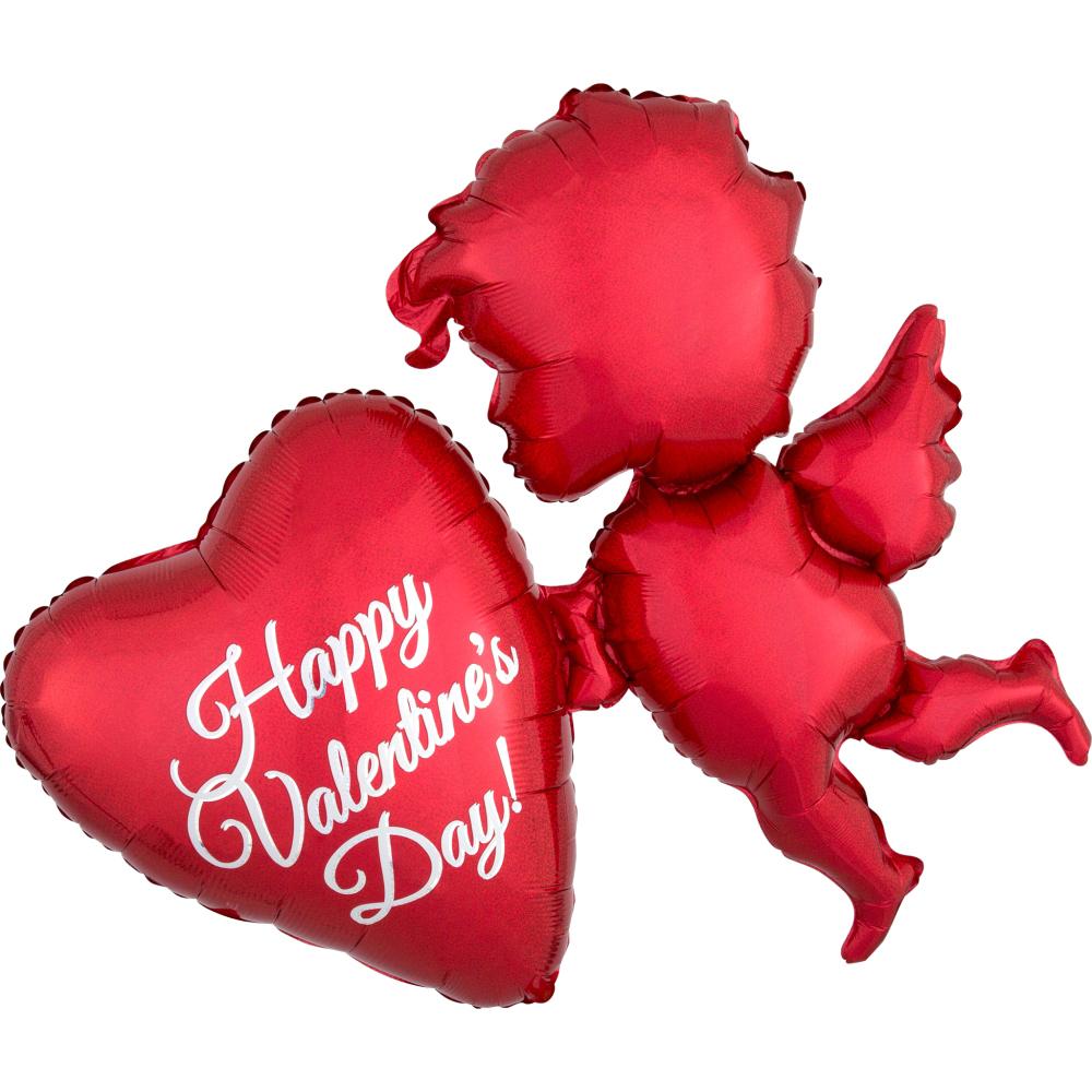 Red Cupid SuperShape Foil Balloon 86x76cm Balloons & Streamers - Party Centre
