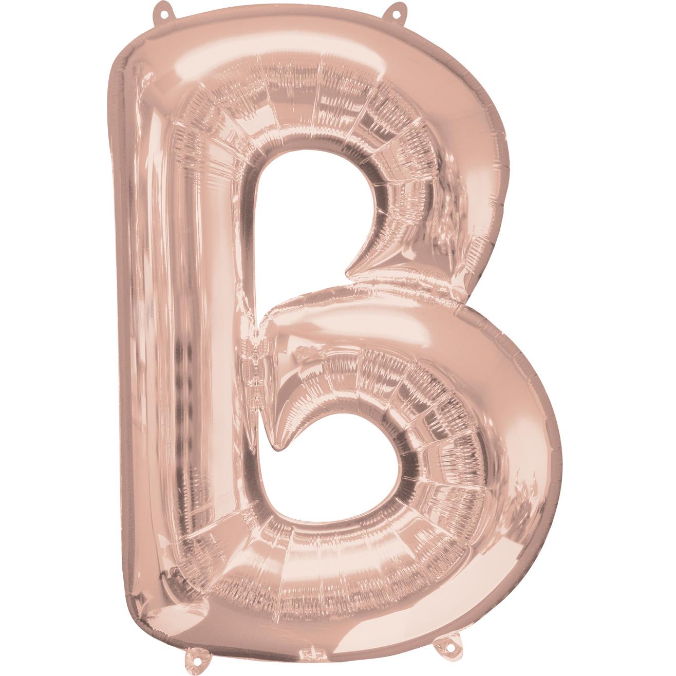 Letter B Rose Gold SuperShape Foil Balloon 58x86cm Balloons & Streamers - Party Centre