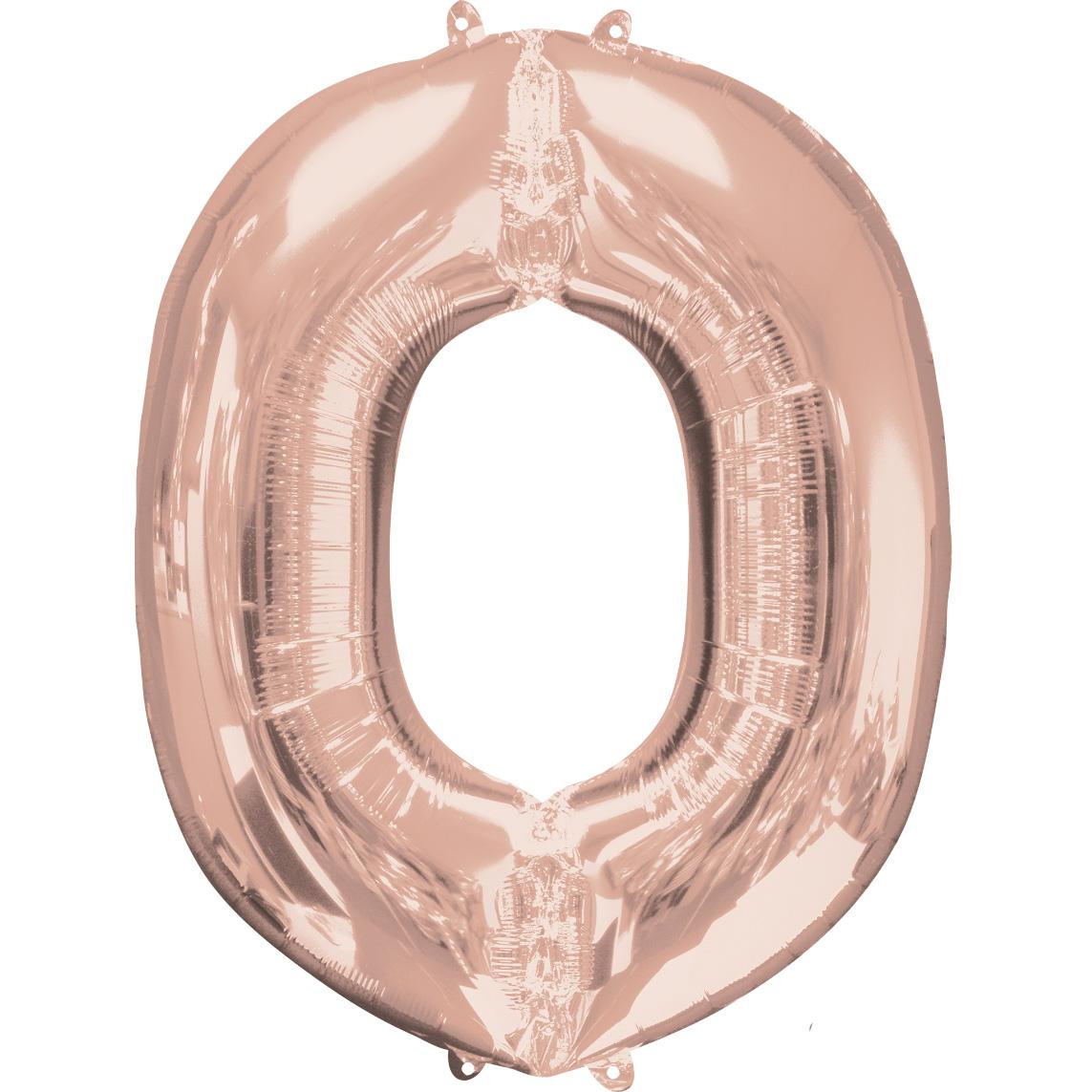 Letter O Rose Gold SuperShape Foil Balloon 66x83cm Balloons & Streamers - Party Centre