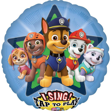 Paw Patrol Jumbo Sing-A-Tune Foil Balloon 71cm Balloons & Streamers - Party Centre
