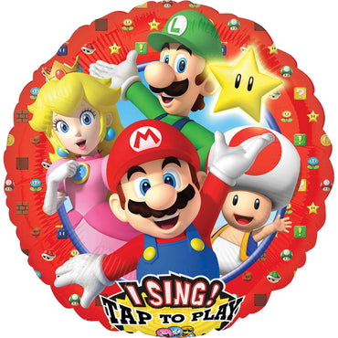 Super Mario Brothers Sing-A-Tune Jumbo Balloon 71cm