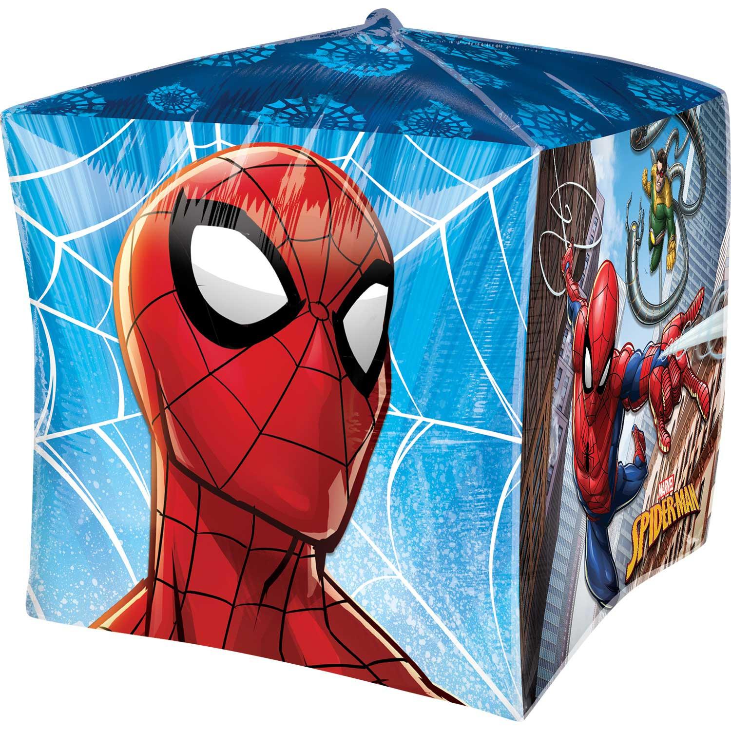 Spider-Man UltraShape Cubez Balloon 38cm Balloons & Streamers - Party Centre