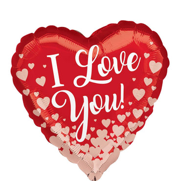 Rose Gold Hearts Foil Balloon 45cm Balloons & Streamers - Party Centre