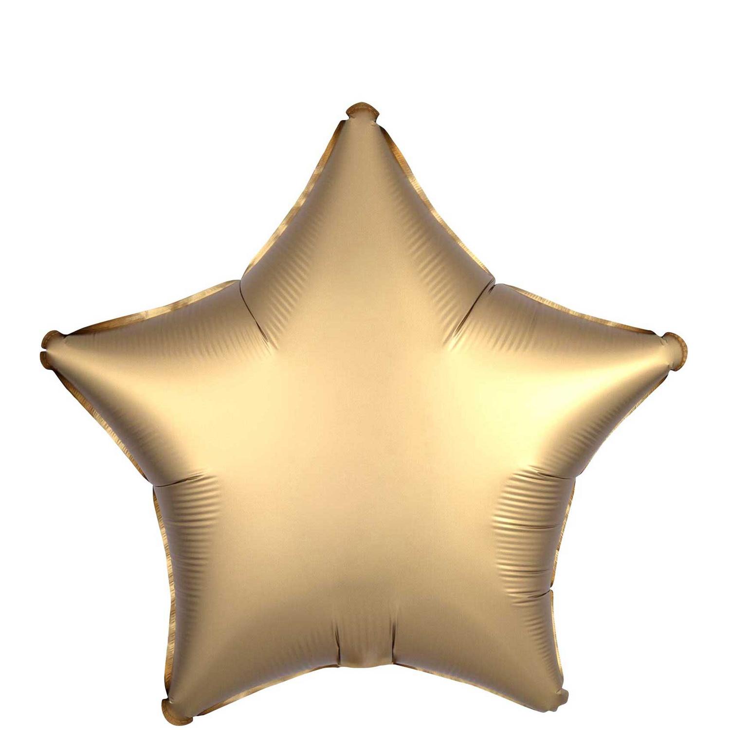 Satin Luxe Gold Sateen Star Foil Balloon 45cm Balloons & Streamers - Party Centre