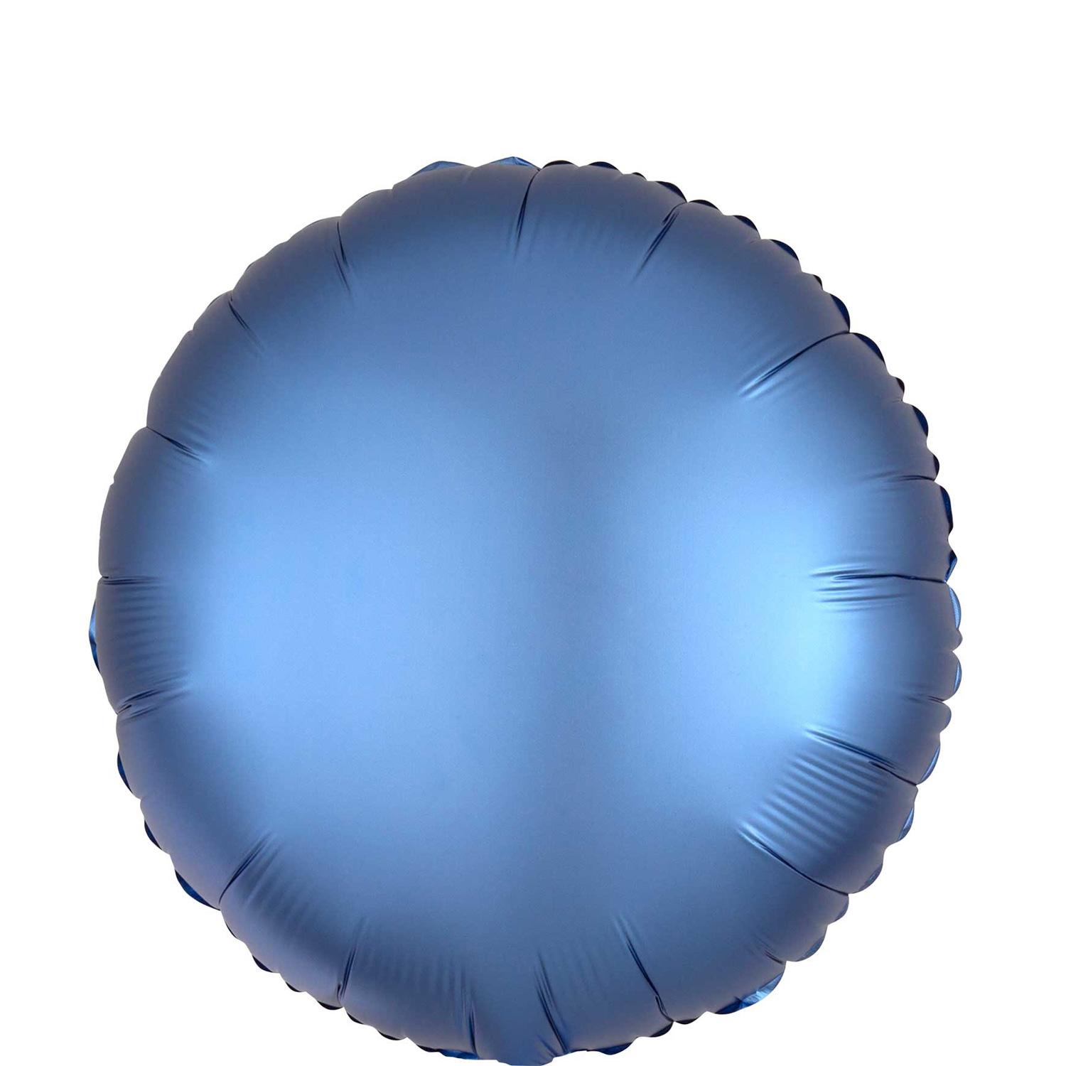 Satin Luxe Azure Round Foil Balloon 45cm Balloons & Streamers - Party Centre