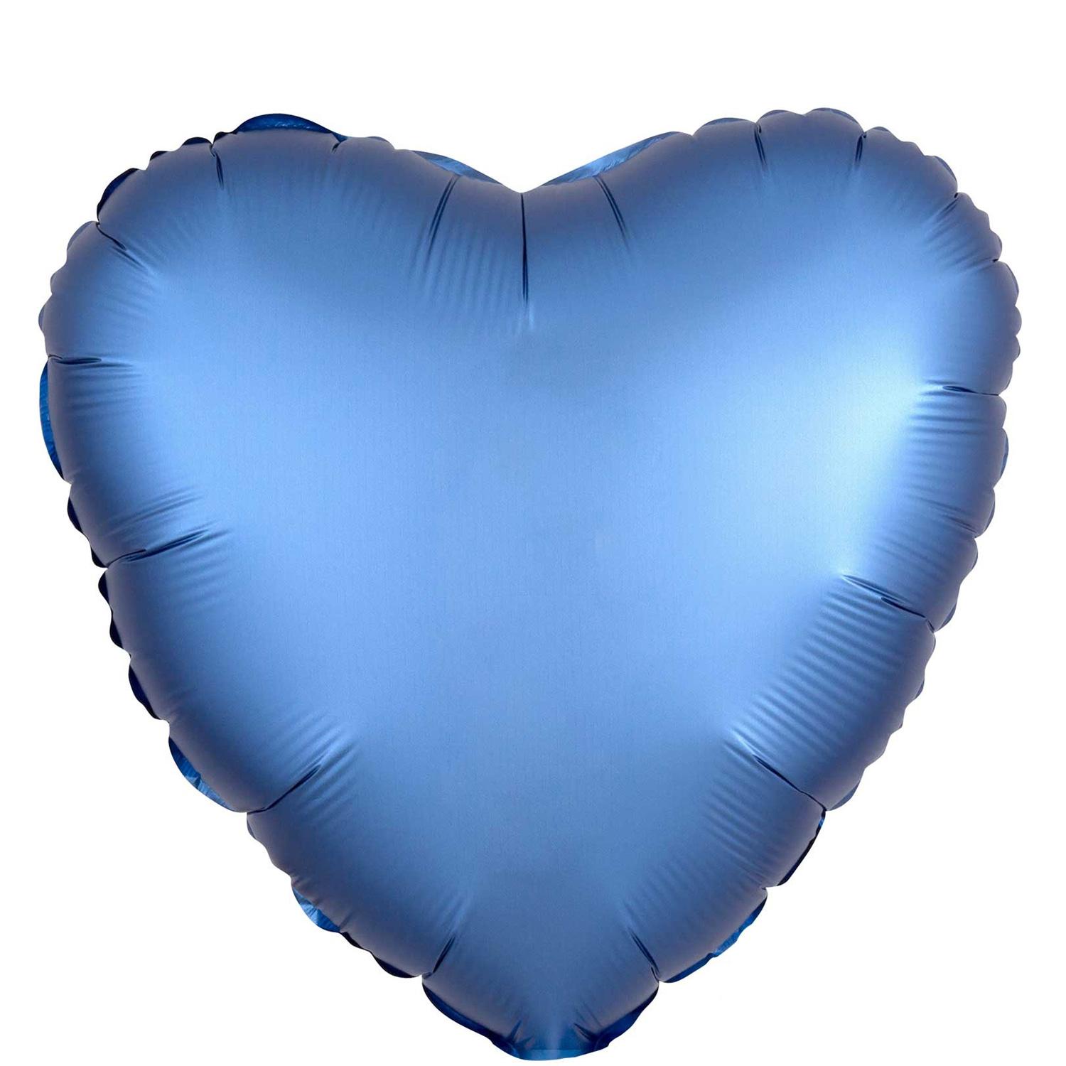 Satin Luxe Azure Heart Foil Balloon 45cm Balloons & Streamers - Party Centre
