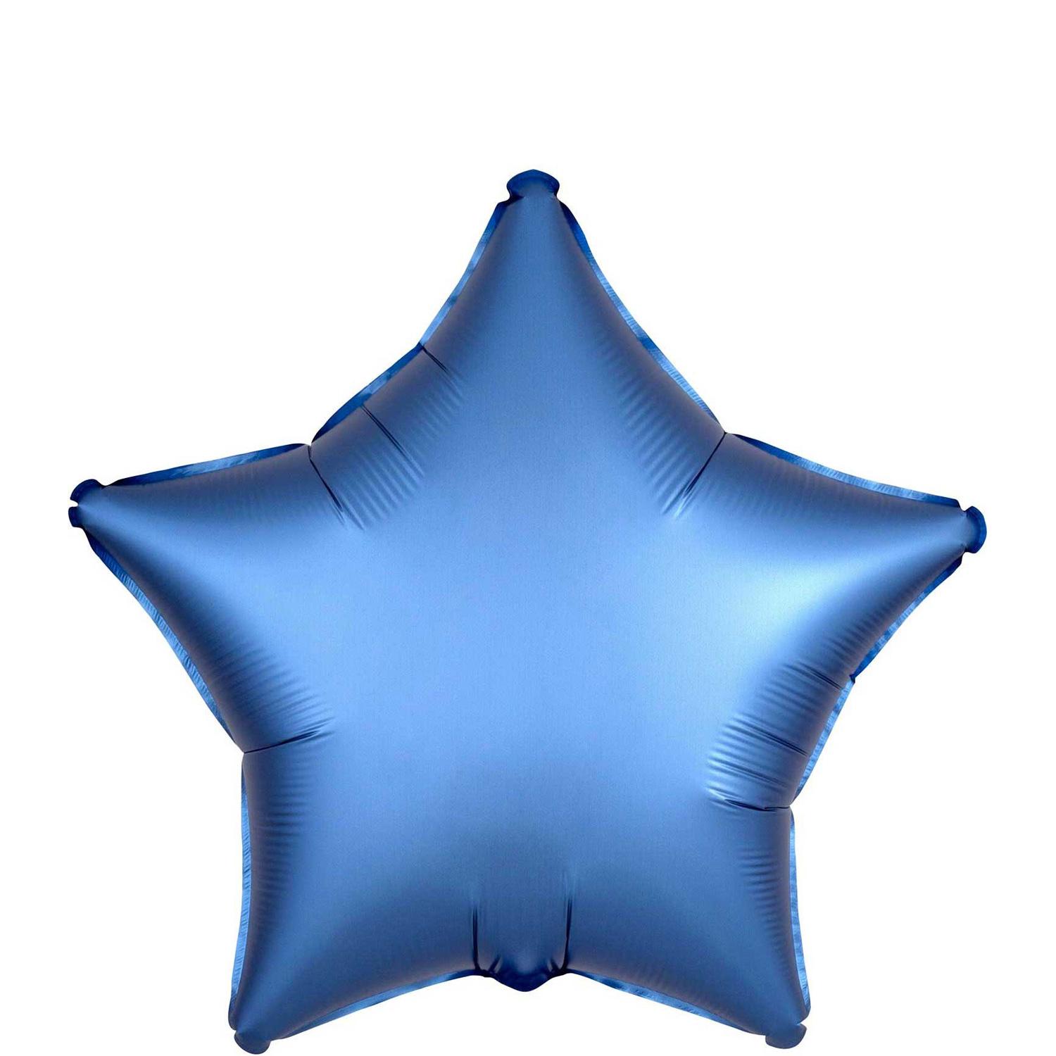 Satin Luxe Azure Star Foil Balloon 45cm Balloons & Streamers - Party Centre