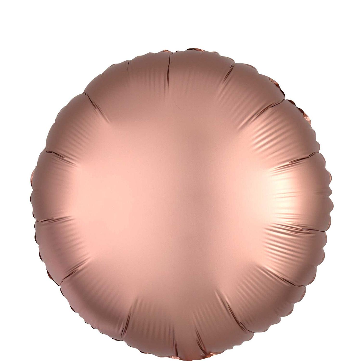Satin Luxe Rose Copper Round Foil Balloon 45cm Balloons & Streamers - Party Centre